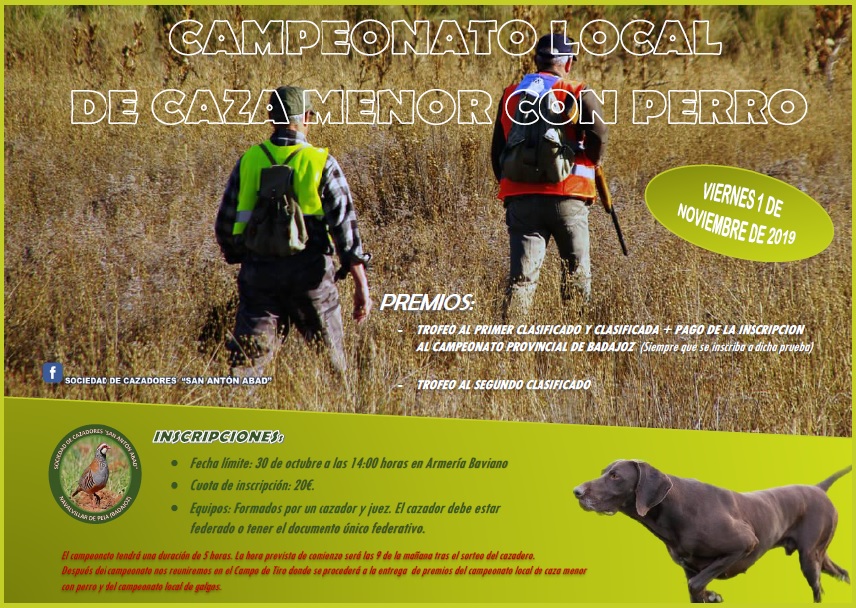CAMPEONATO DE CAZA MENOR CON PERRO CAMPEONATO DE CAZA MENOR CON PERRO